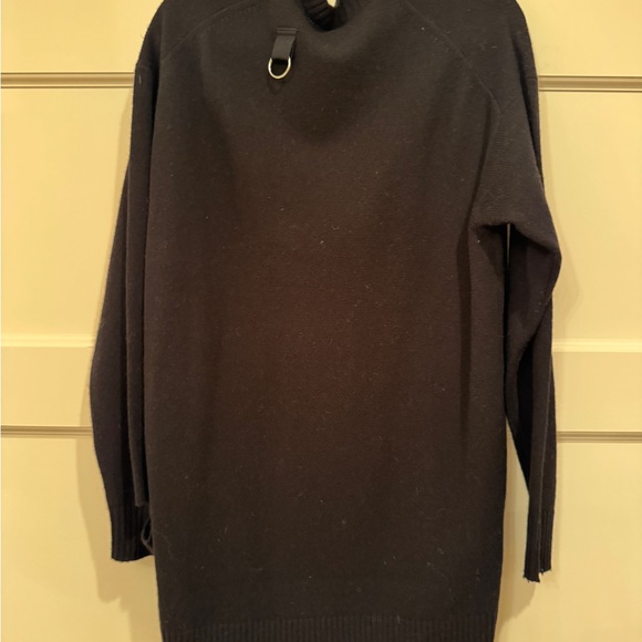 Tibi Midnight Knit Soft Lambswool Cutout Neckband Mini Dress - Picture 5 of 7